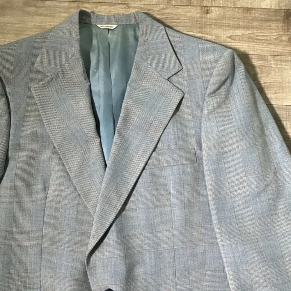 VTG 1962 Botany 500 Sport Coat Blazer Made in USA 42S 3 Button Multi Plaid